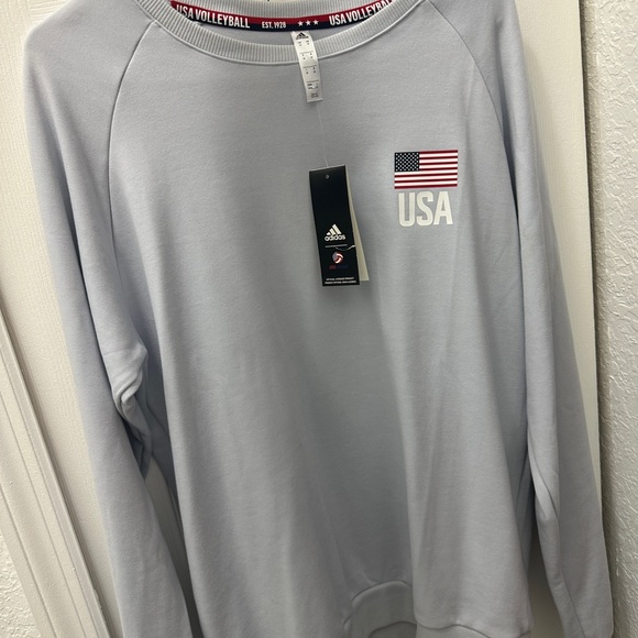 adidas Other - Adidas USA Volleyball Crewneck Sweatshirt Gray Men’s Medium NWT FU0109